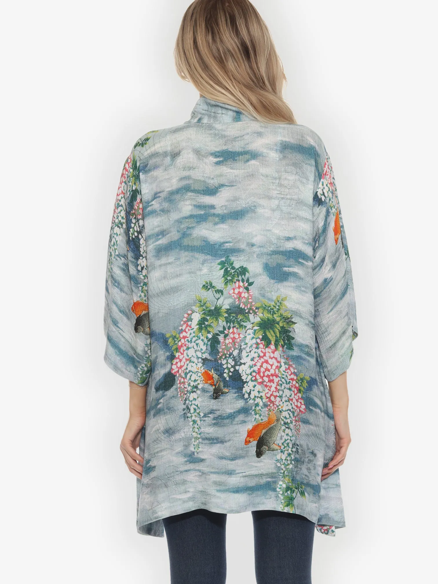 Water and Koi Kimono Jacket sold by Citron product image thumbnail 4
