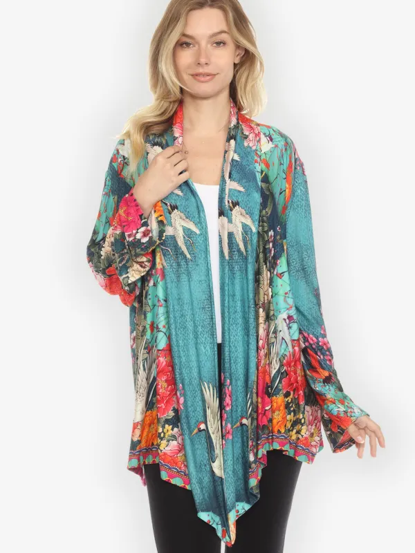 Crane Paradise Fans Cardigan - 1X sold by Citron