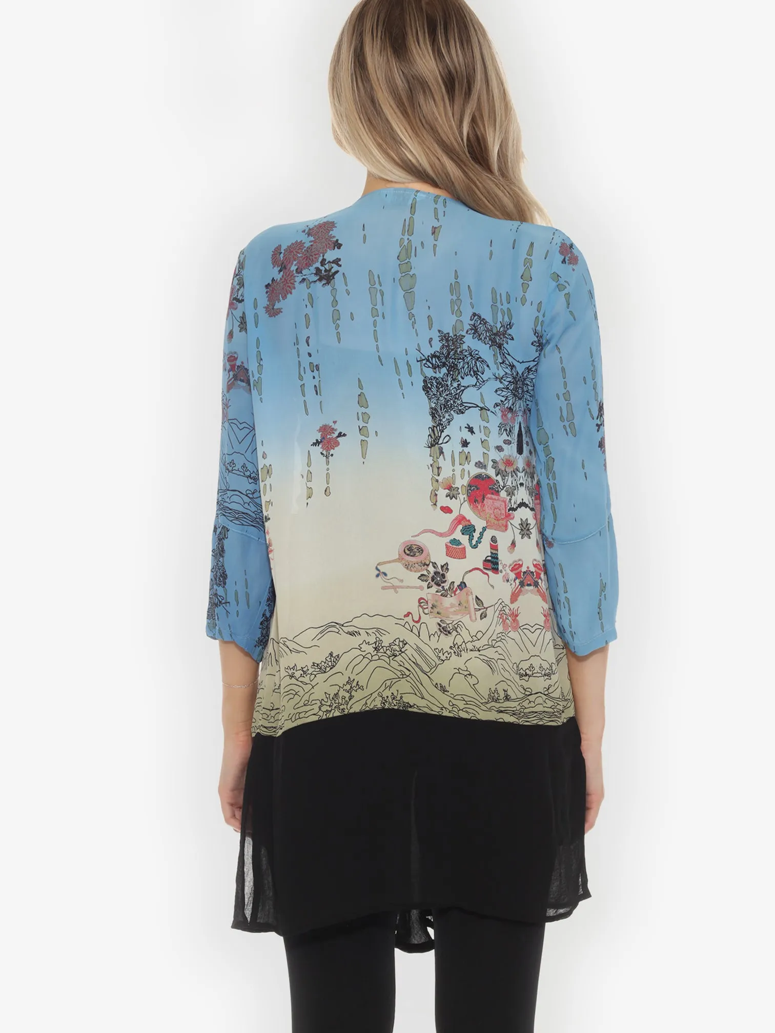 Kimono Art Blue Ombre Hand Dyed - XS sold by Citron product image thumbnail 2