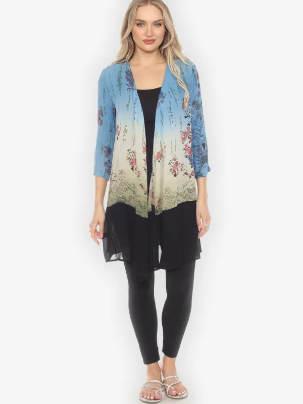 Kimono Art Blue Ombre Hand Dyed - XS sold by Citron