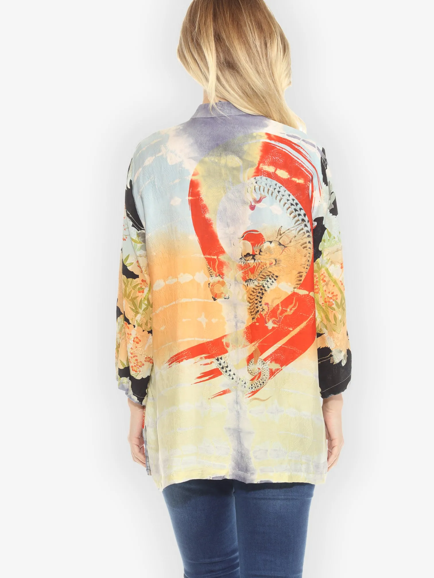 One of a Kind Tie Dye Silk Blouse - 0X sold by Citron product image thumbnail 2
