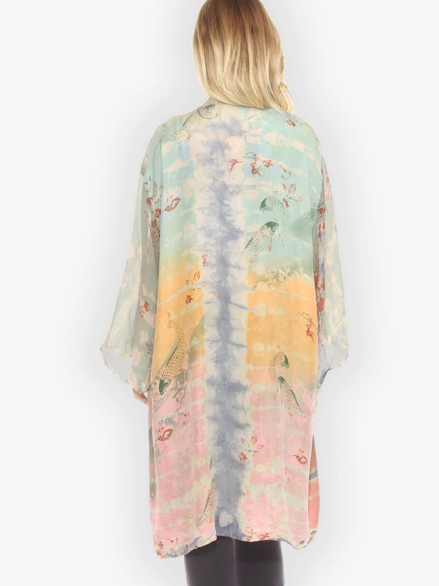 Tie Dyed Silk Kimono Jacket - 3X sold by Citron product image thumbnail 2