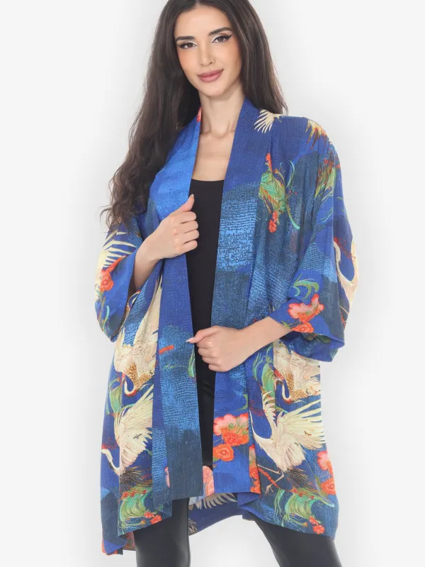 Blossom and Crane Kimono Jacket sold by Citron