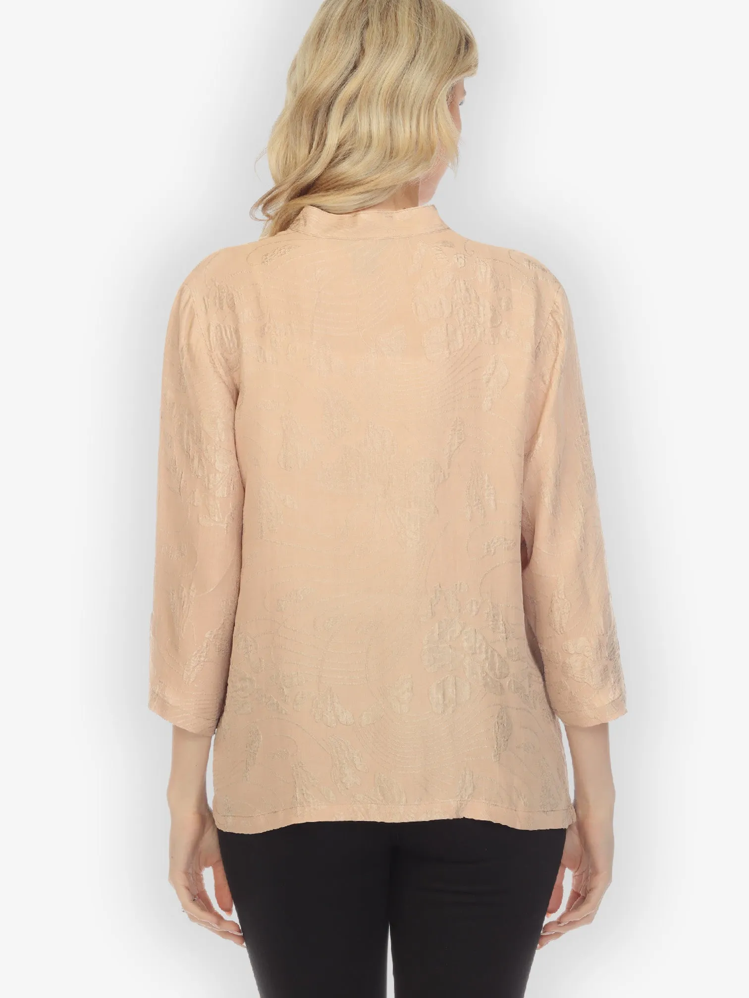Solid Caramel Silk Blouse sold by Citron product image thumbnail 3