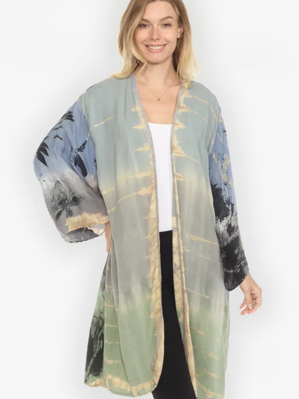 One of a Kind Tie Dye Kimono Jacket - 3X sold by Citron