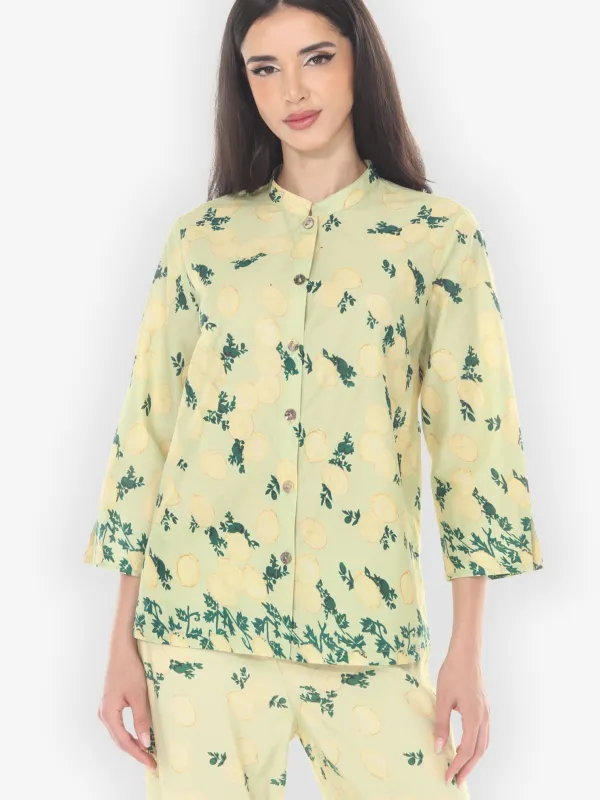 Citron Lemon Print Cotton Blouse sold by Citron
