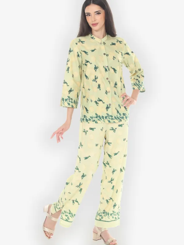 Citron Lemon Print Pull on Pant sold by Citron