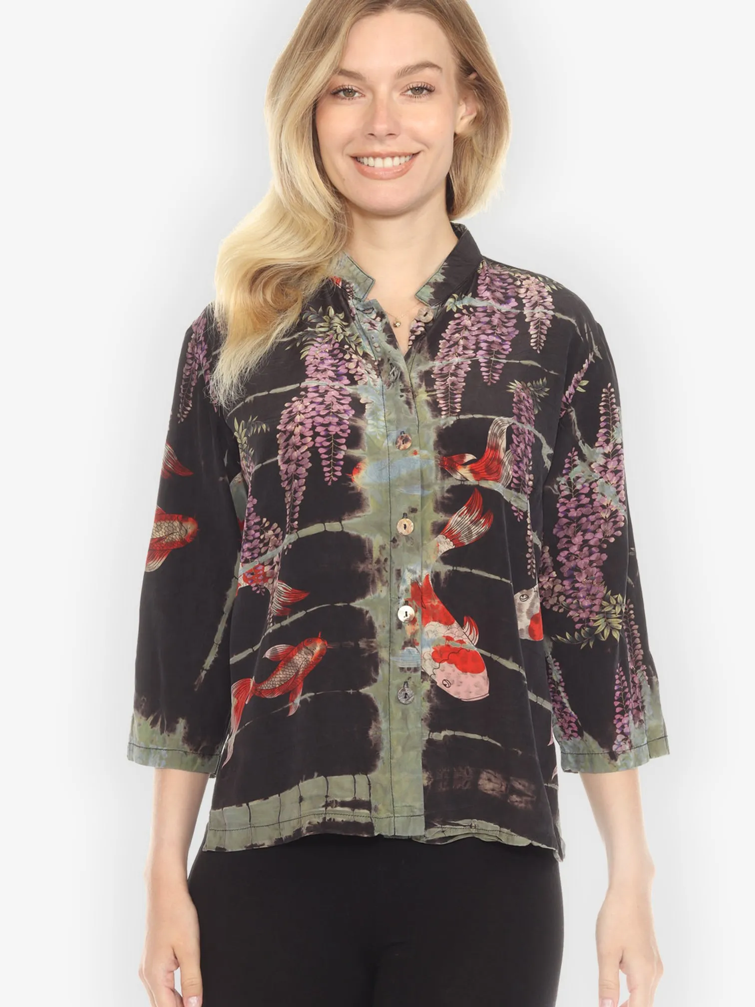 Koi Wisteria Tie Dye Blouse - S sold by Citron