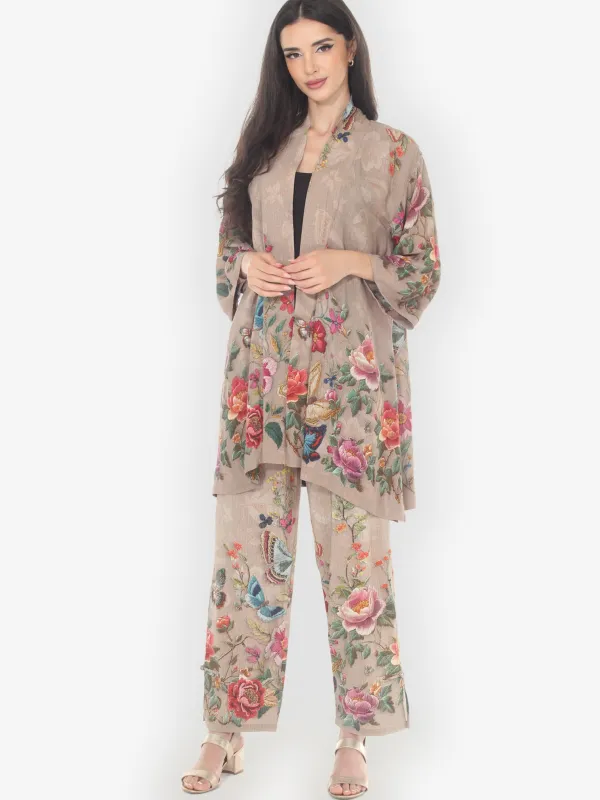 Embroidery Butterfly and Flower Pull on Pant sold by Citron