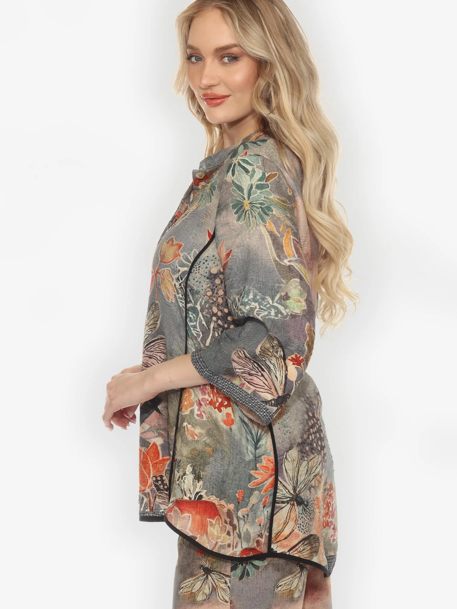 Japanese Modern Dragonfly Tummy Tuck Shirt sold by Citron product image thumbnail 4