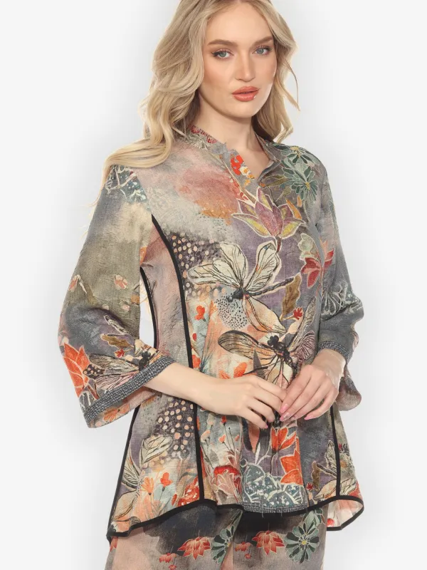 Japanese Modern Dragonfly Tummy Tuck Shirt sold by Citron