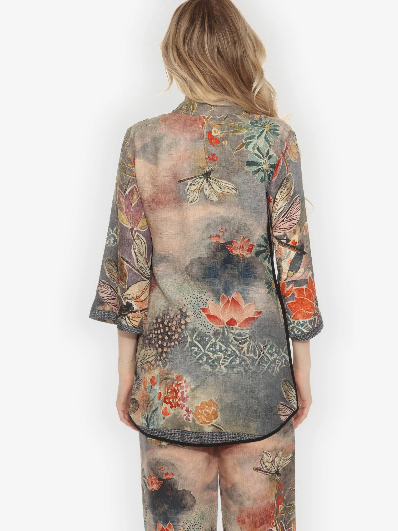 Japanese Modern Dragonfly Tummy Tuck Shirt sold by Citron product image thumbnail 2