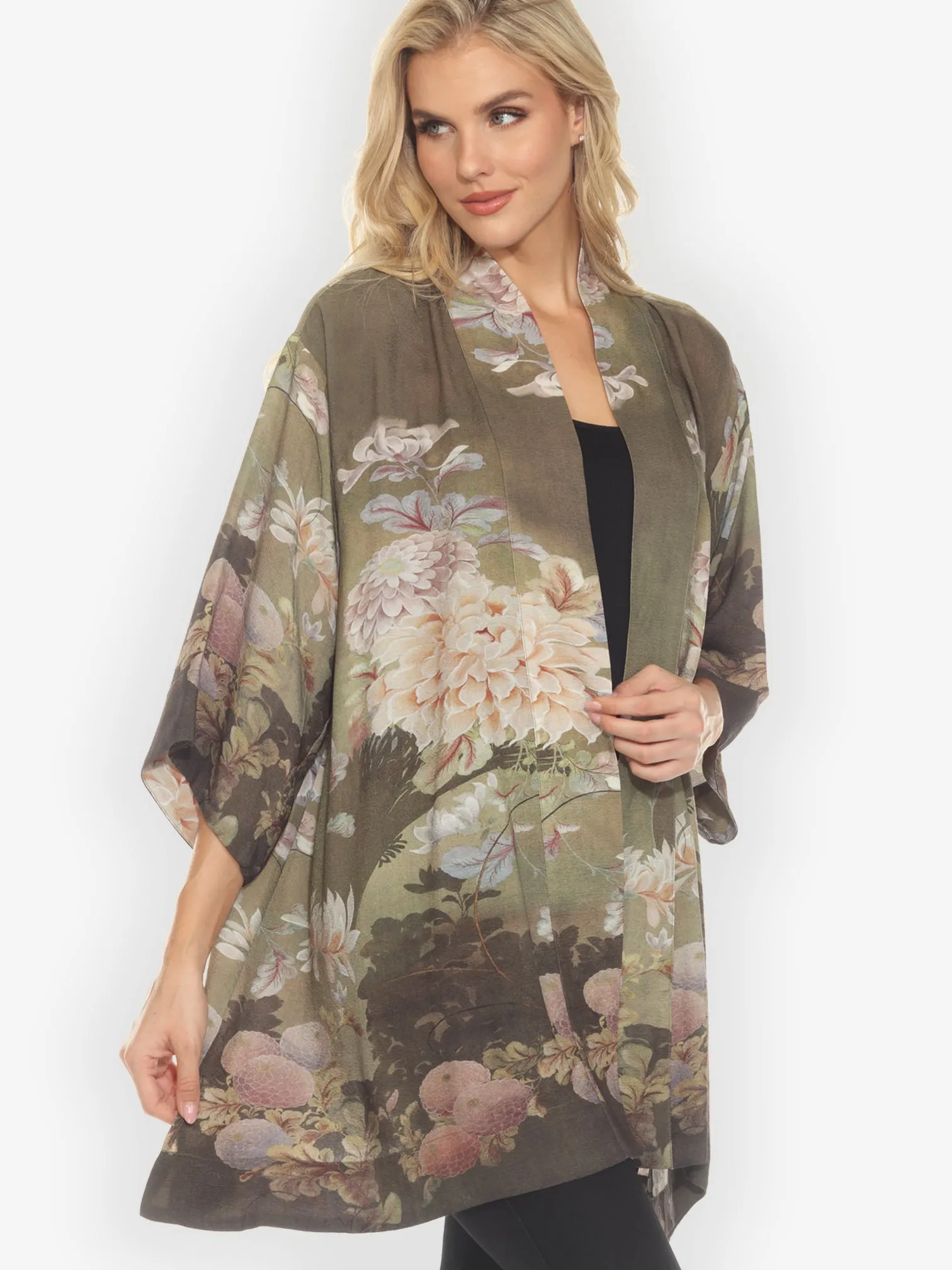 Mums in Woodland Kimono Jacket sold by Citron product image thumbnail 2