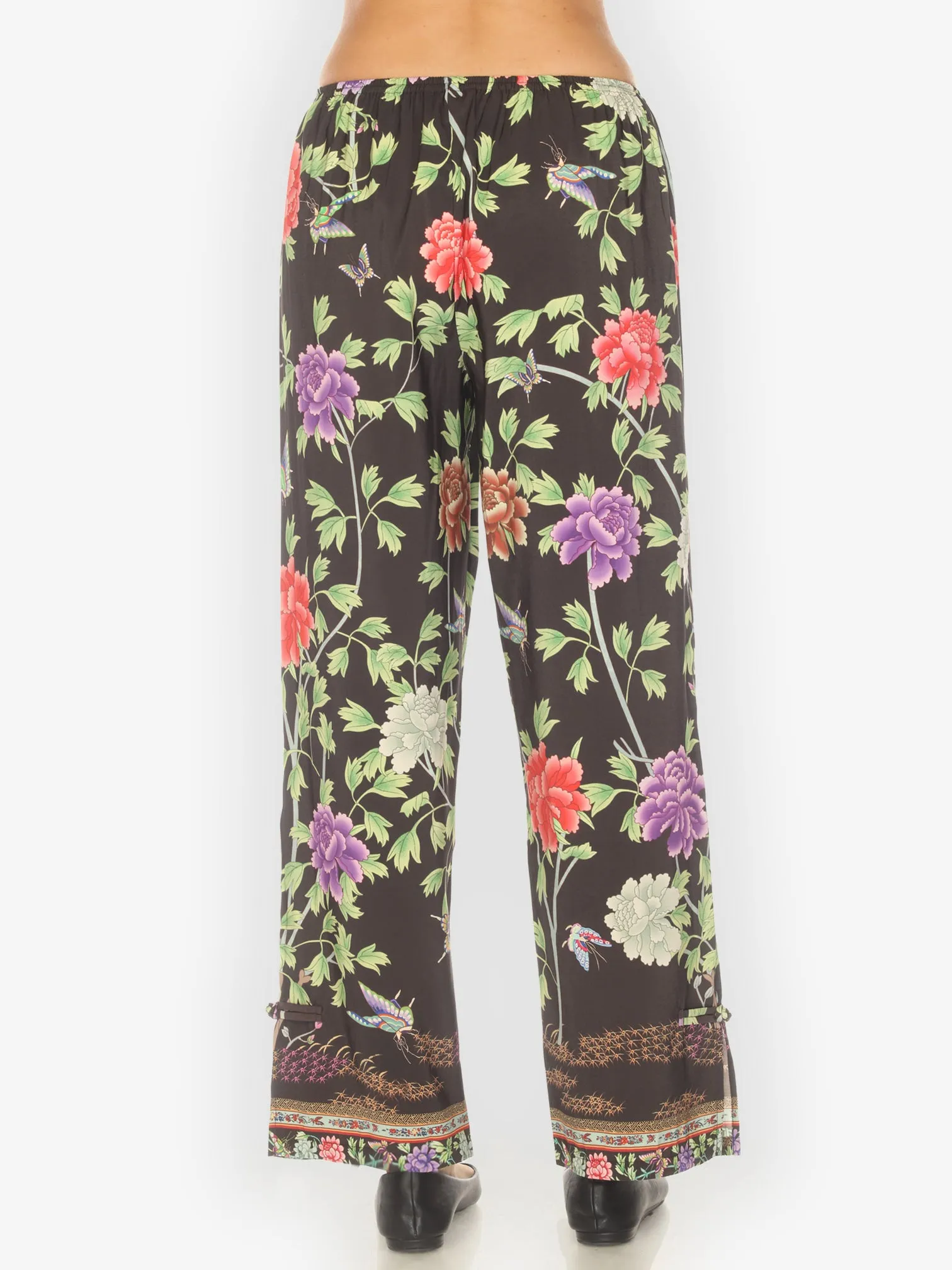 Border Floral Butterflies in Black Pull on Pant sold by Citron product image thumbnail 4