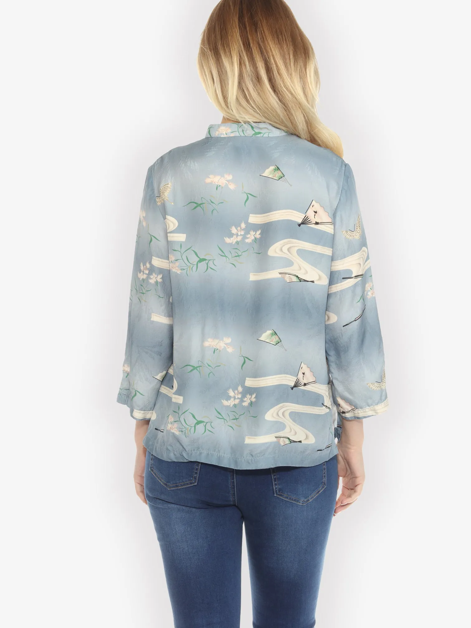 Butterflies Fans Japanese Blouse - S sold by Citron product image thumbnail 2