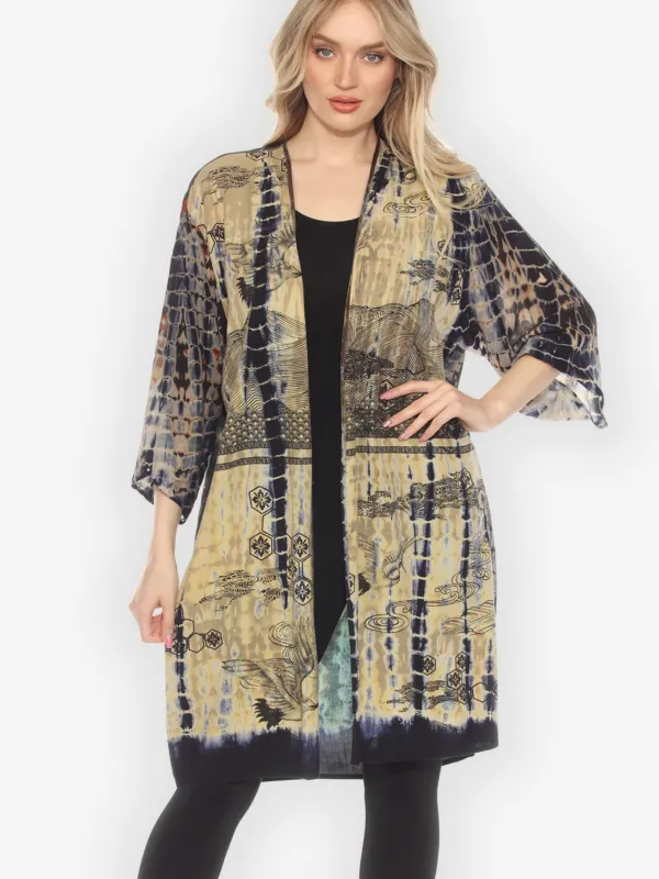 Tie Dye Kimono Jacket - 0X sold by Citron