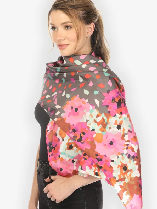 Silk Patch Print Scarf sold by Citron