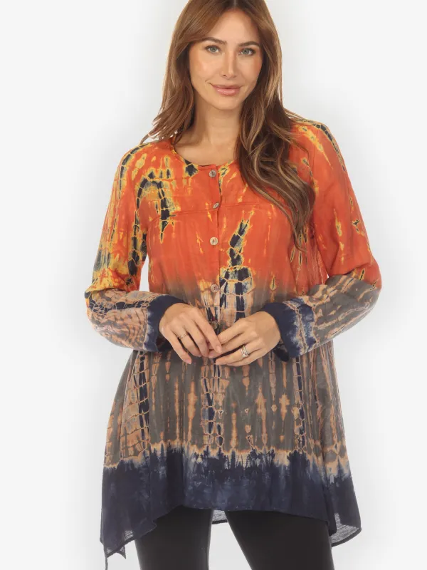 Ombre Tie Dye Tunic Blouse - XS sold by Citron