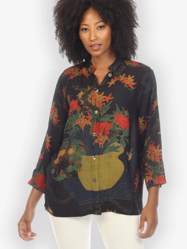 Floral Vase Rope Citron Style Blouse sold by Citron