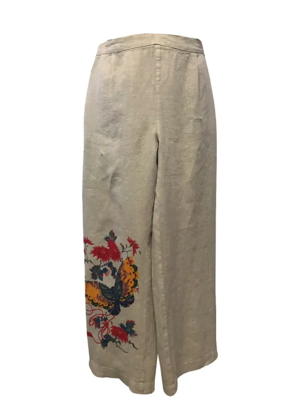 Straight Leg Pull On Linen Pant sold by Citron