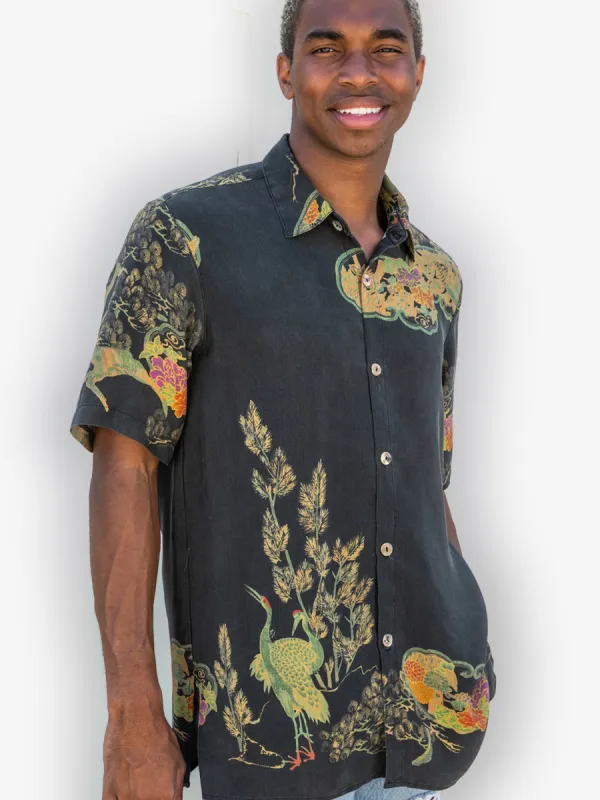 Antique Crane Men’s Silk Blend Shirt sold by Citron