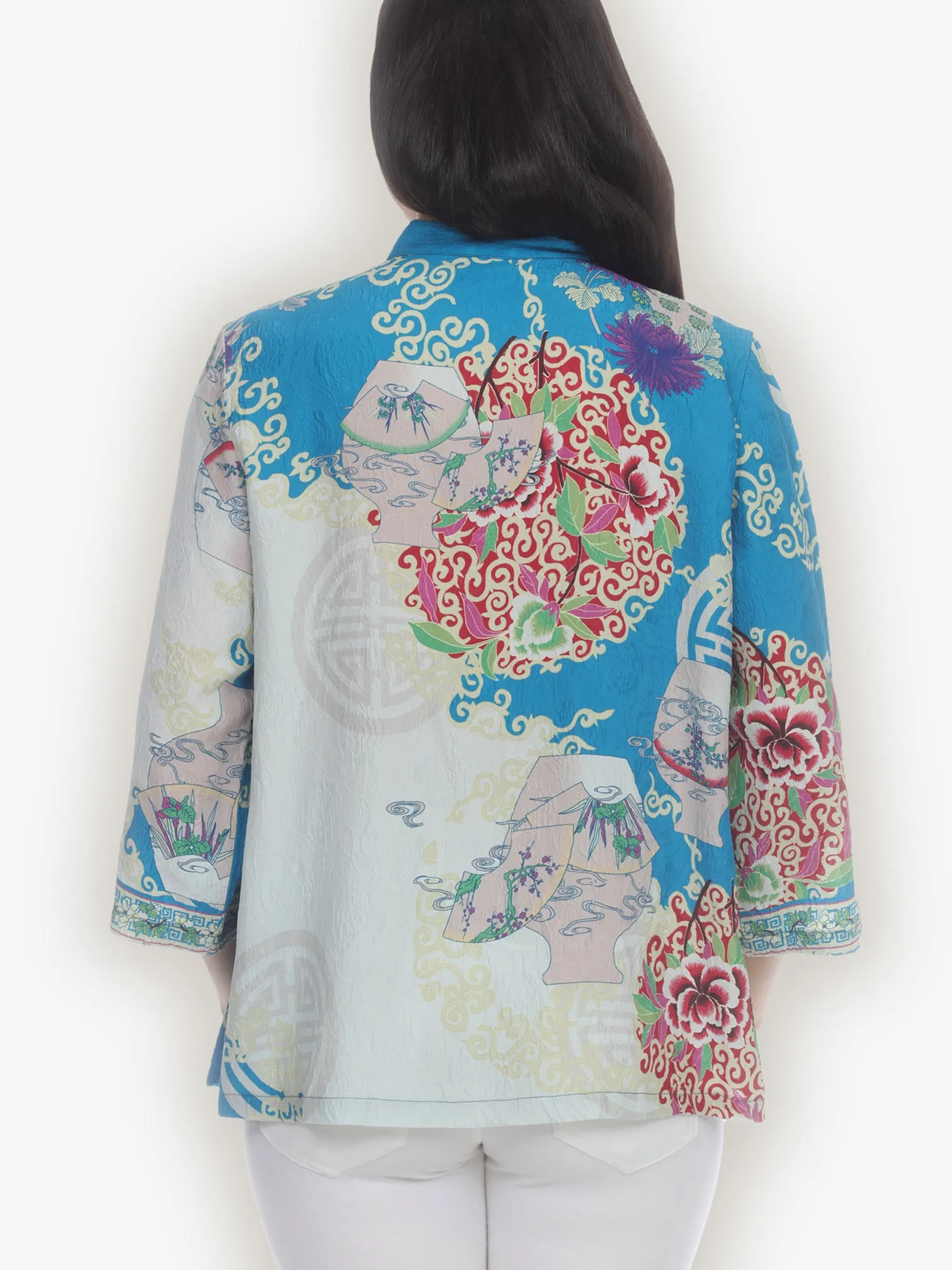 Bouquet Clusters Silk Blouse sold by Citron product image thumbnail 4