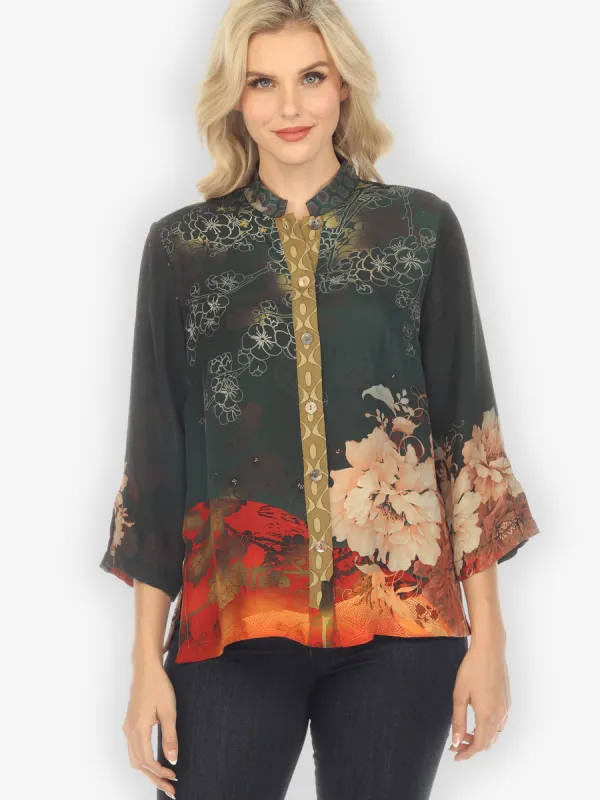 Sunrise and Nature Silk Blouse sold by Citron