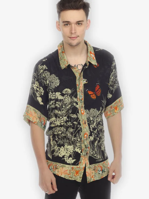 Flight of Butterfly Men’s Silk Shirt sold by Citron