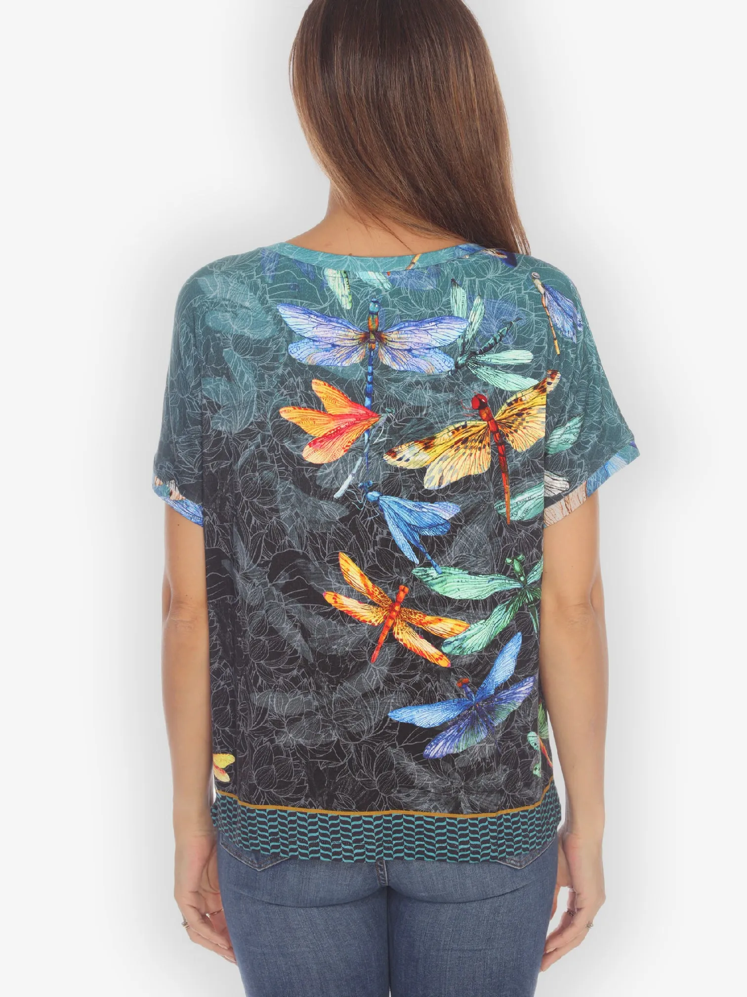 Colorful Dragonfly Cap Sleeves Tee sold by Citron product image thumbnail 3