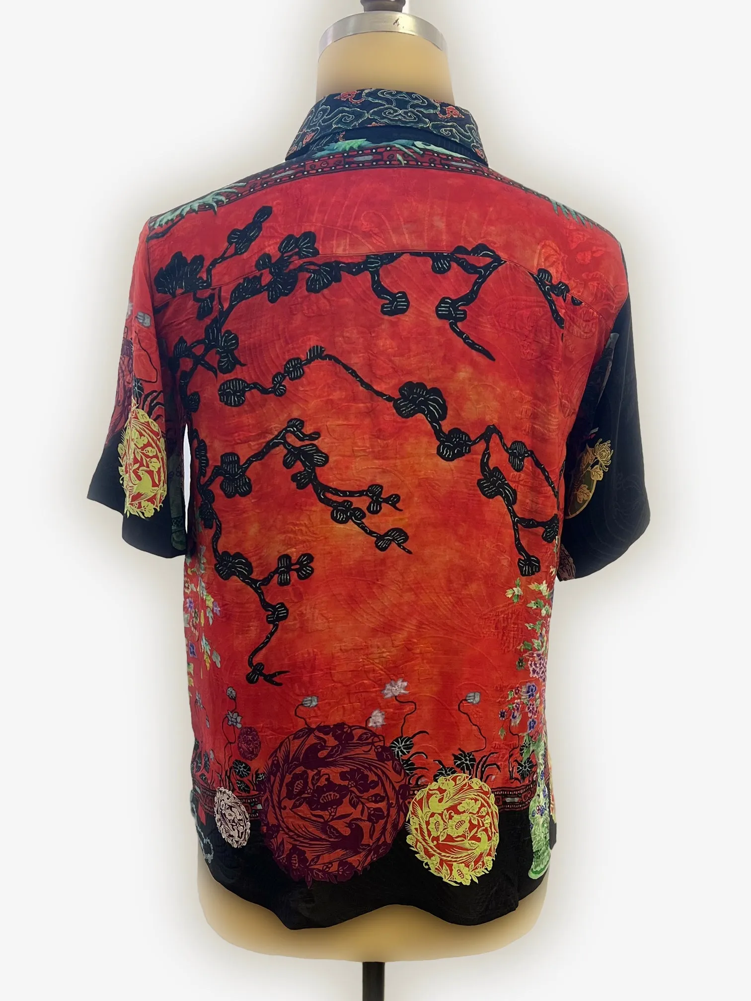 Landscape Mono Tree Men’s Silk Blend Shirt sold by Citron product image thumbnail 4