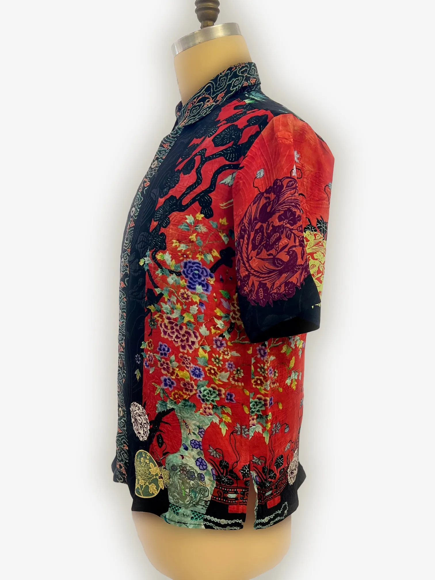 Landscape Mono Tree Men’s Silk Blend Shirt sold by Citron product image thumbnail 5