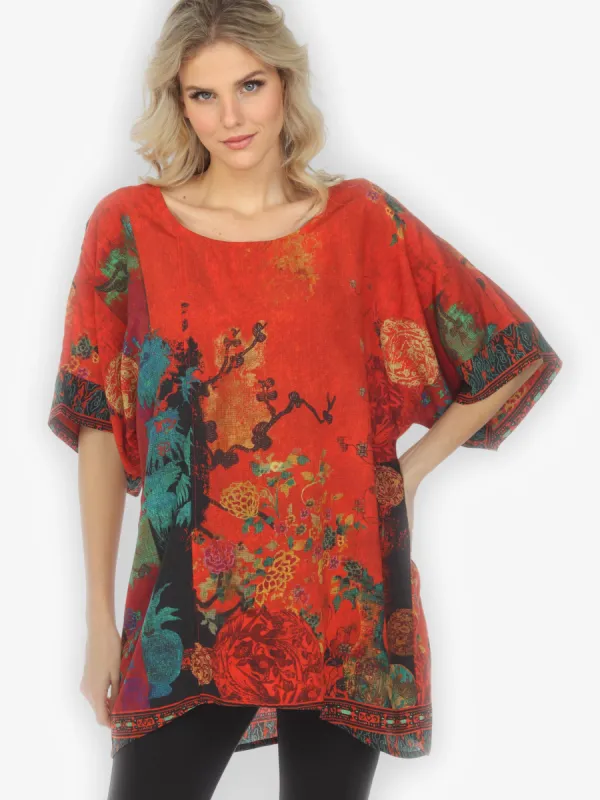 Vintage Vase Floral Crossover Tunic sold by Citron