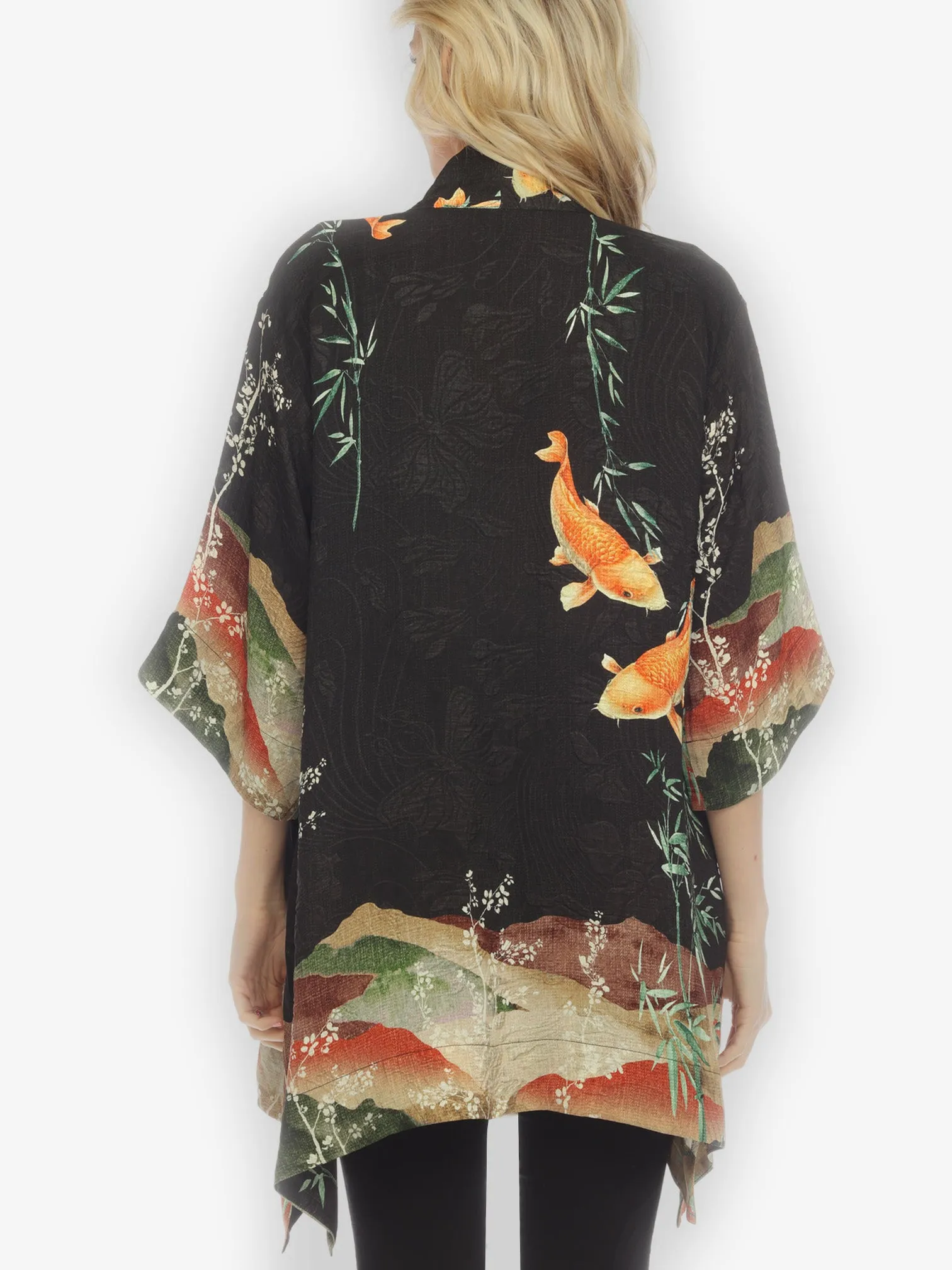 Koi Design Silk Kimono Top sold by Citron product image thumbnail 2