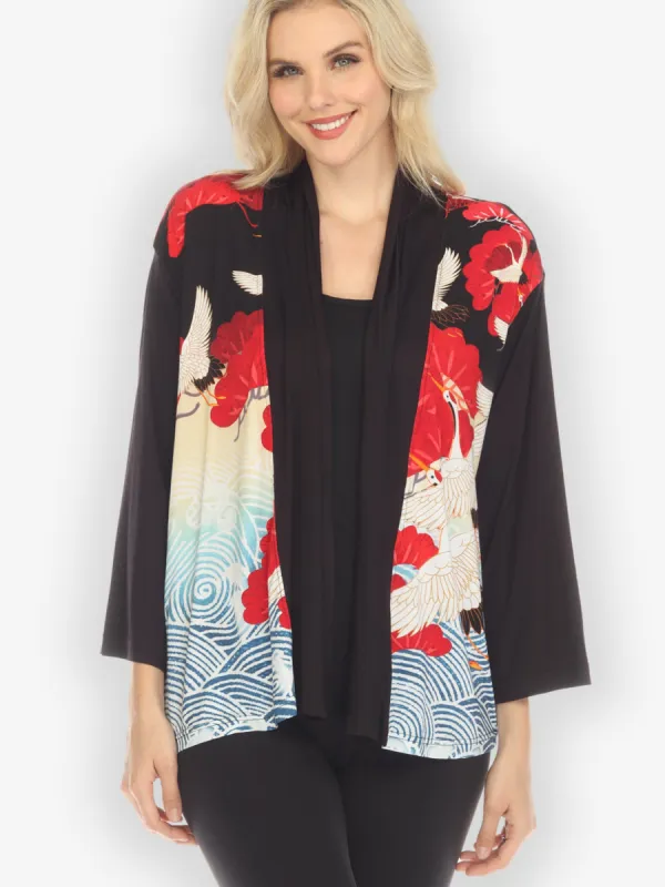 Sea Crane Sky Open Front Knit Cardigan sold by Citron