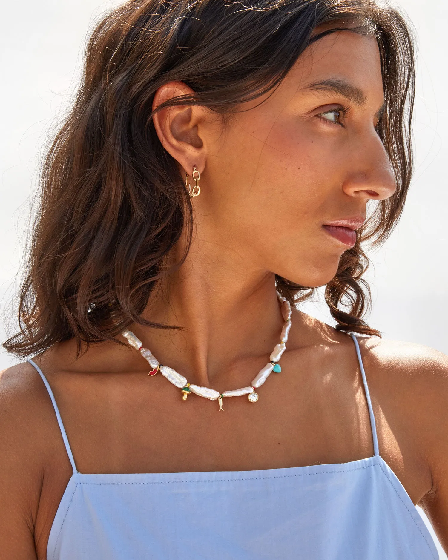 Biwa Pearl Strand Necklace sold by Clare Vivier product image thumbnail 2