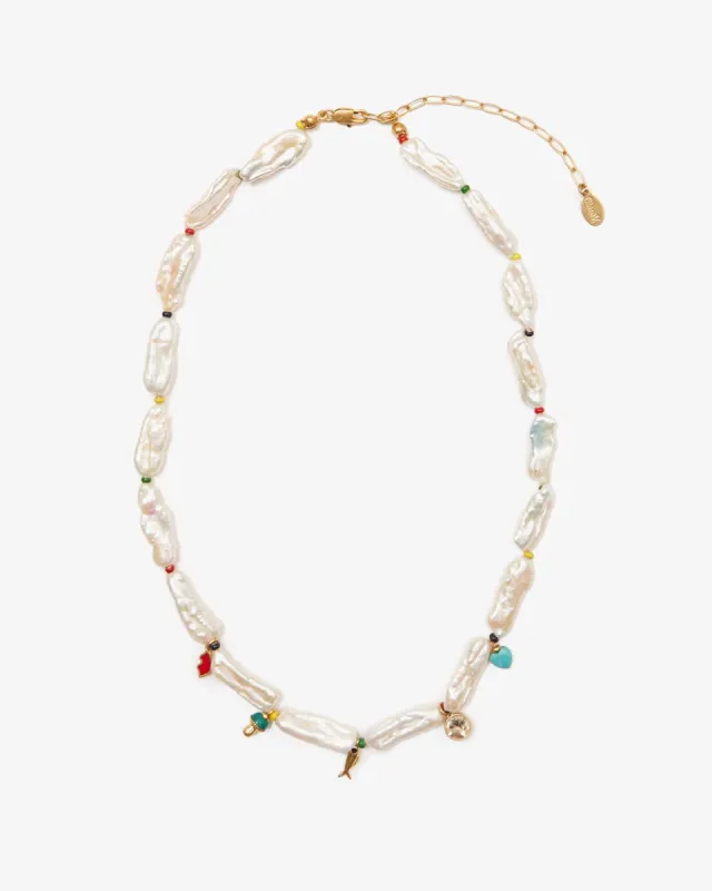 Biwa Pearl Strand Necklace sold by Clare Vivier