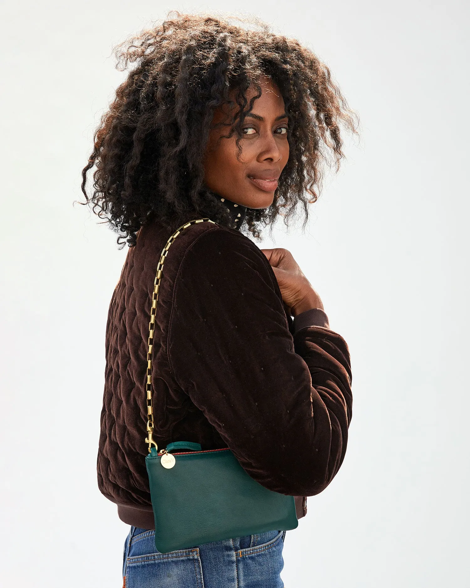 Box Chain Shoulder Strap sold by Clare Vivier product image thumbnail 2