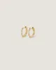 Ellie Baguette Huggie Earrings Diamond sold by Clare Vivier