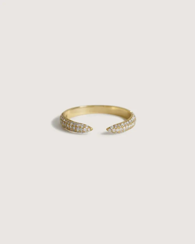 Ennis Pavé Cuff Ring Diamond sold by Clare Vivier