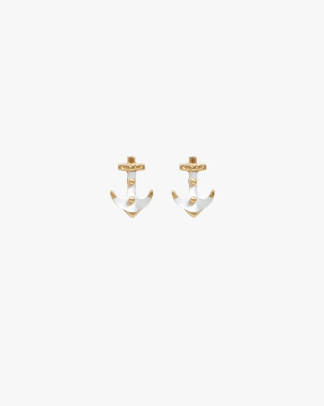 Anchor Stud Earrings sold by Clare Vivier