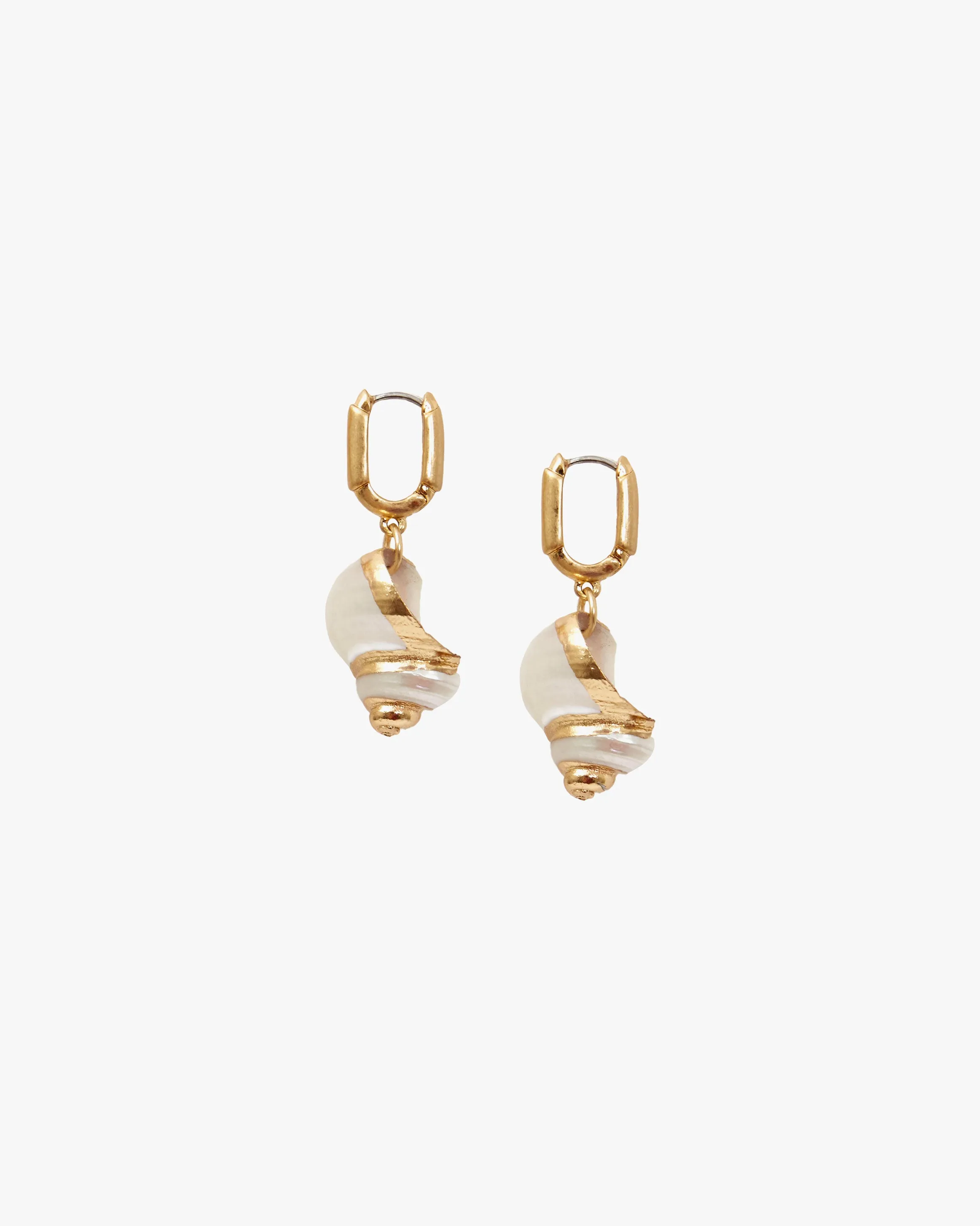 Shell Le Link Huggie Earrings sold by Clare Vivier product image thumbnail 2