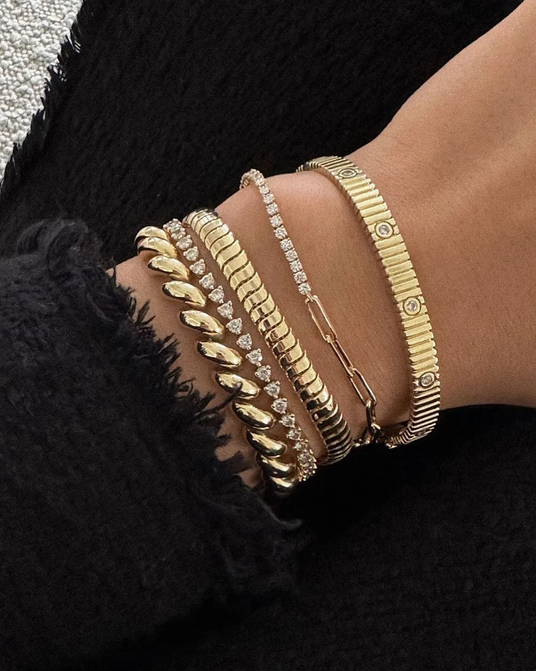 Coco Round Tennis Link Bracelet sold by Clare Vivier product image thumbnail 3