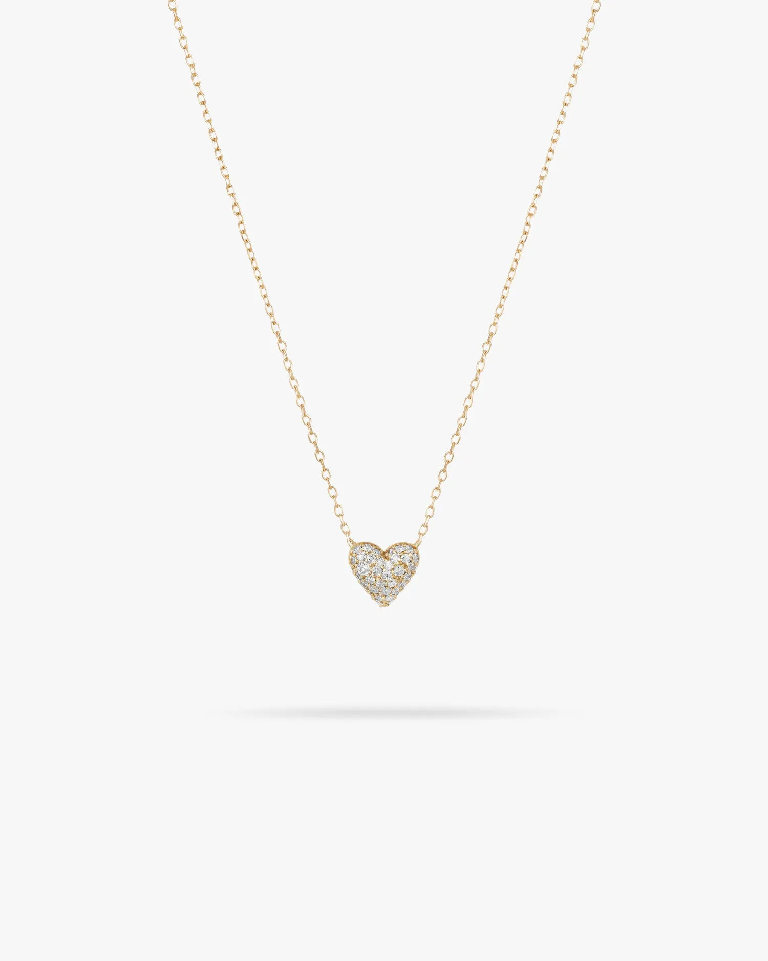 Diamond Puffy Heart Necklace sold by Clare Vivier