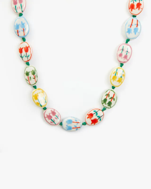Porcelain Flower Strand Necklace sold by Clare Vivier