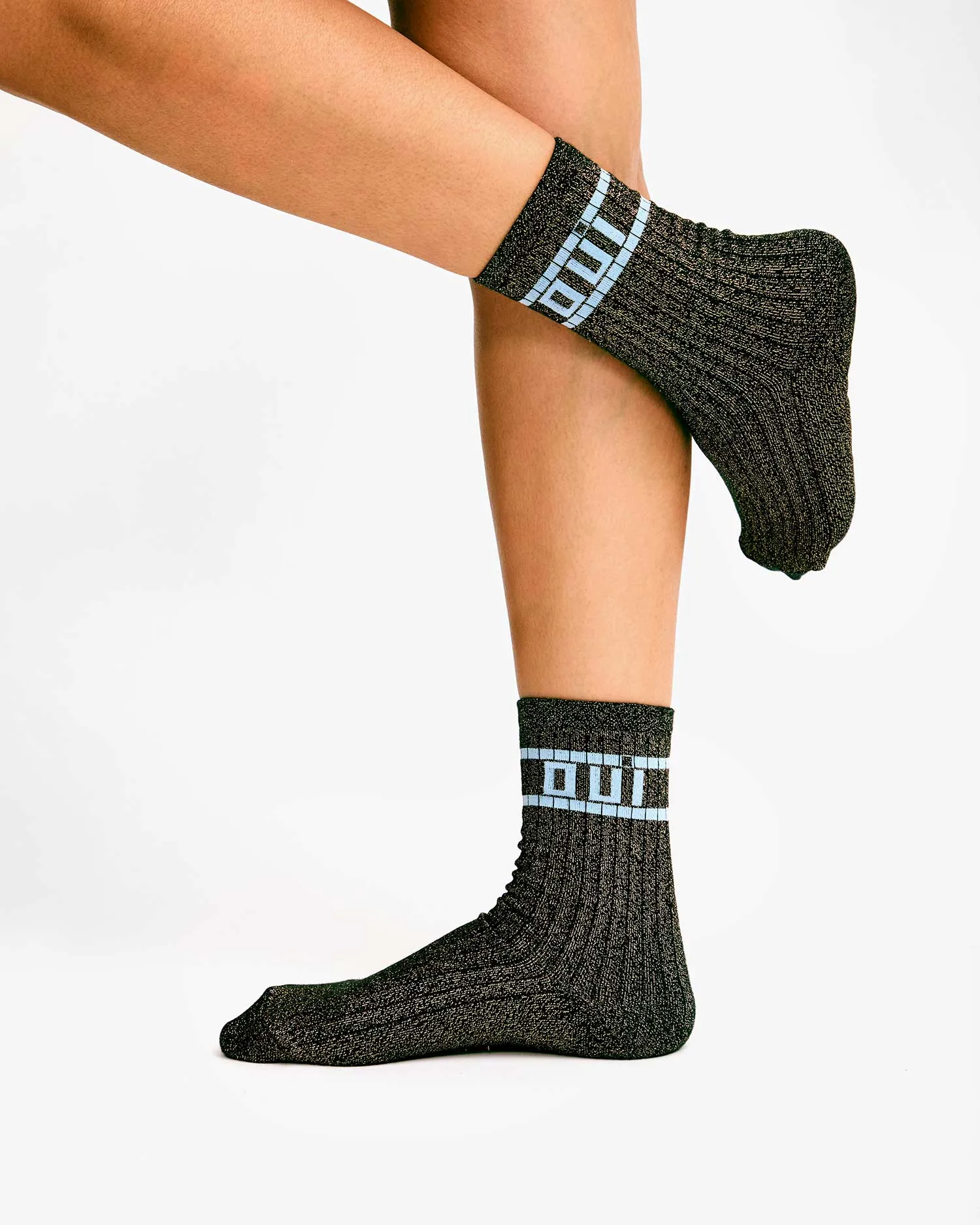 Metallic Crew Socks sold by Clare Vivier product image thumbnail 2