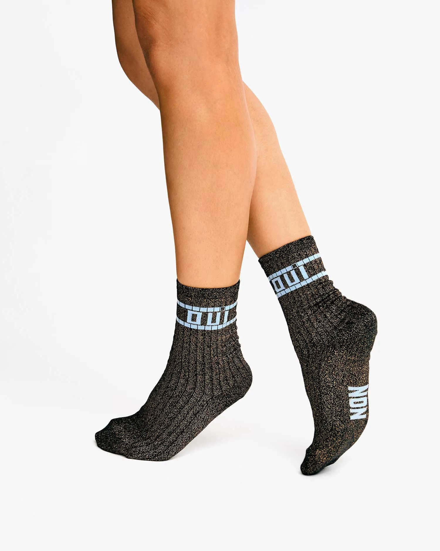 Metallic Crew Socks sold by Clare Vivier product image thumbnail 3