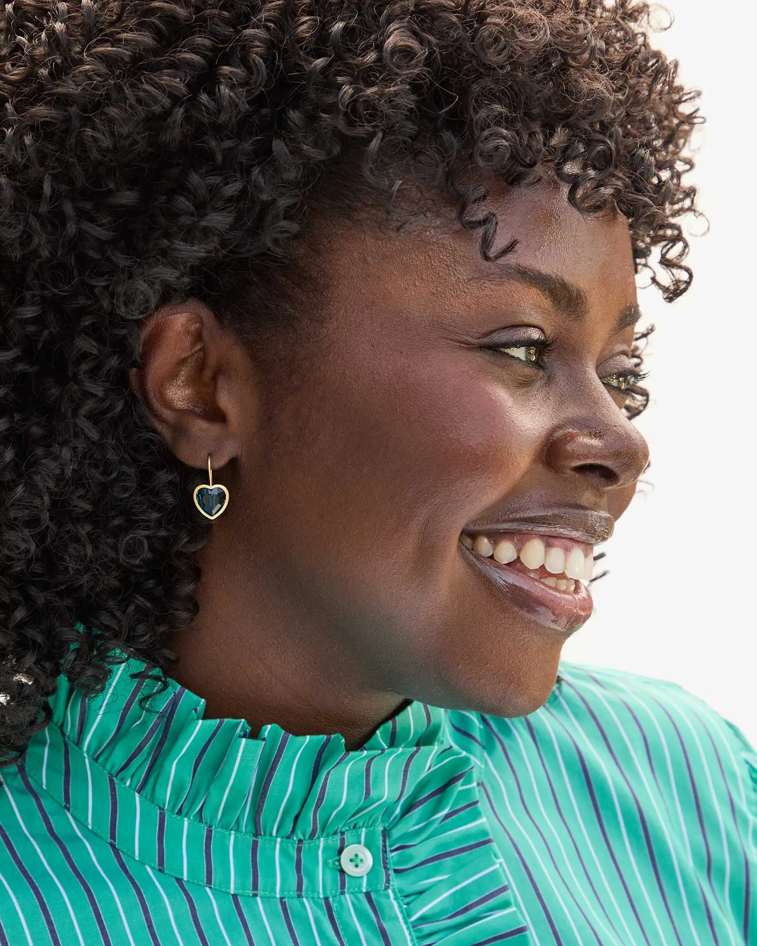 Bezel Heart Earrings sold by Clare Vivier product image thumbnail 2