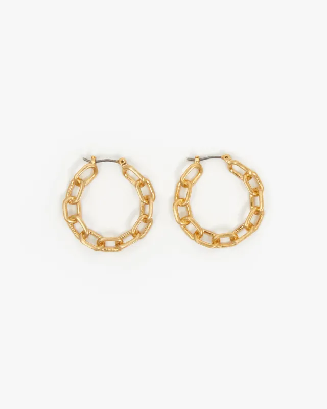 Chain Hoop Earrings sold by Clare Vivier