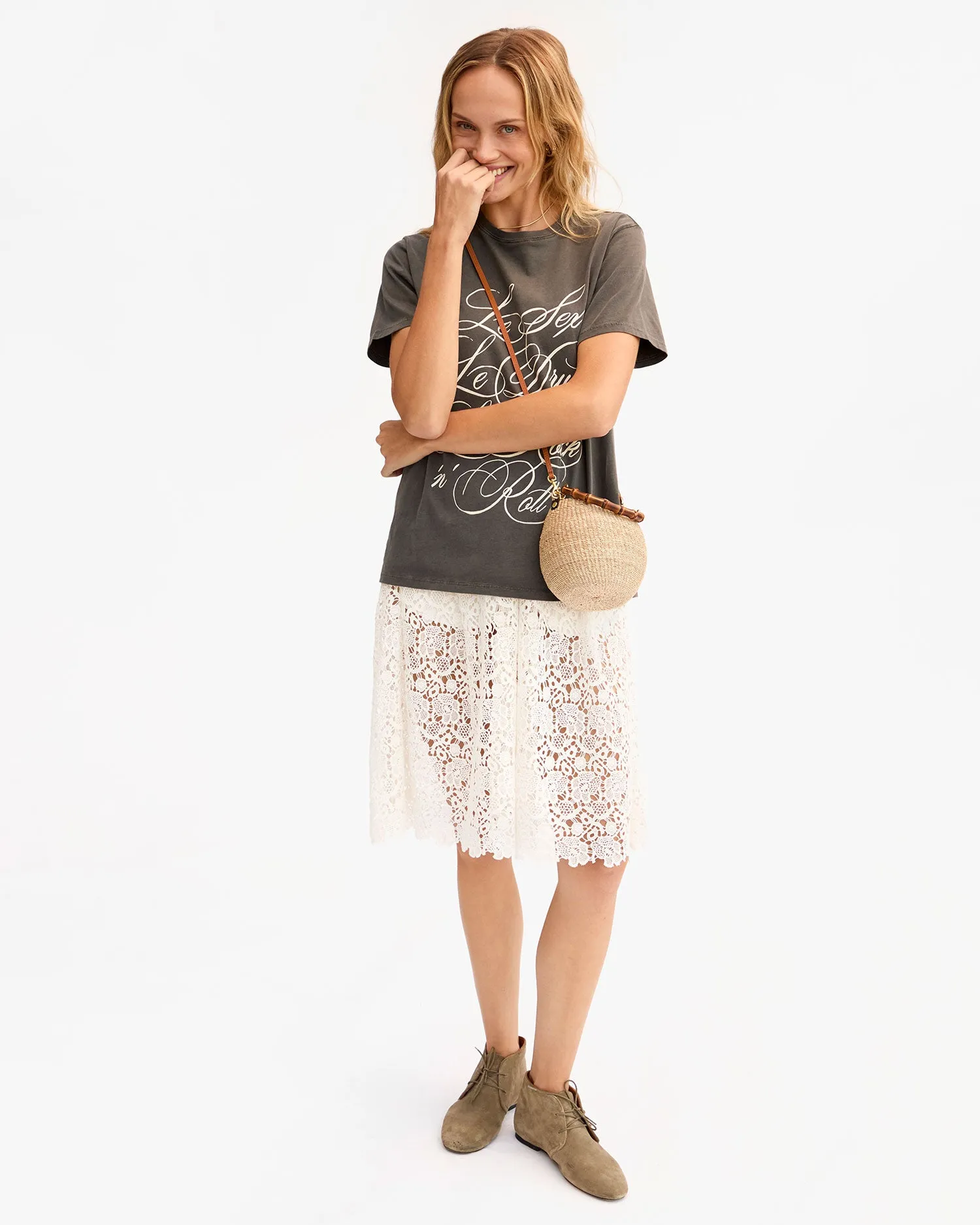 Anais Midi Skirt sold by Clare Vivier