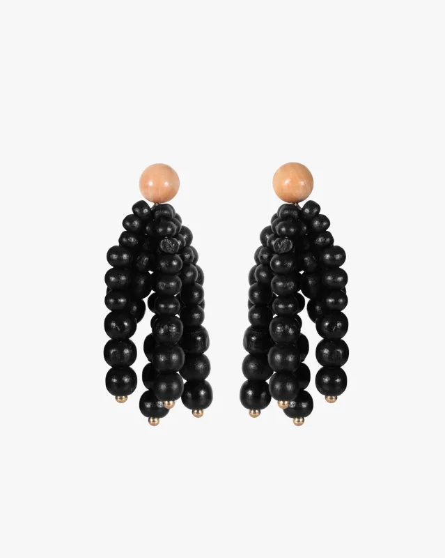 Wood Fringe Earrings sold by Clare Vivier